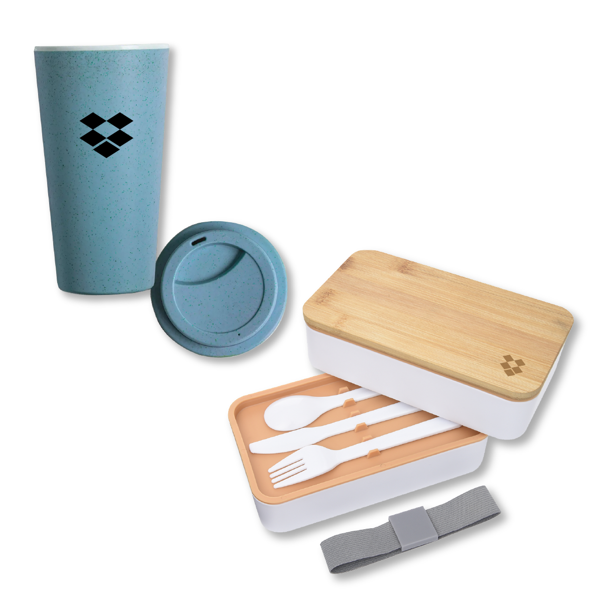 Culinary Box - Reusable Bento Box + Reusable Wheat Travel Mug